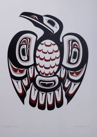 Haida Raven by Clarence Mills Haida Artist 6"x9" art card
