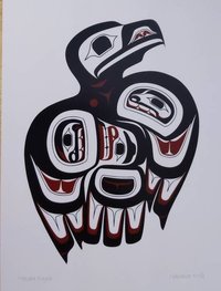 Haida Eagle by Clarence Mills Haida Artist 6"x9" art card