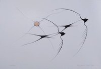 Swallows by Benjamin Chee Chee Ojibway Artist 6"x9" Art Card