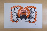 Autumnal Owl, 1999 by Kenojuak Ashevak Inuit Artist 6"x9" Art Card