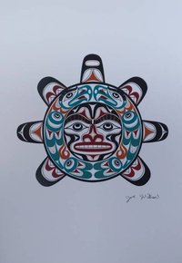 Sun by Joe Wilson Salish Artist 6"x9" Art Card