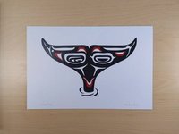 Whale Tail by Pauline Bull Salish Artist 6"x9" Art Card