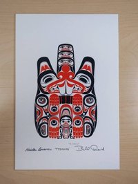Haida Beaver "TTSAANG" by Bill Reid Haida Artist 6"x9" Art Card