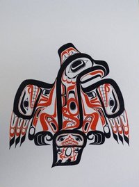 Haida Eagle Ghuut by Bill Reid Haida Artist 6"x9" Art Card