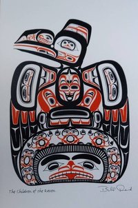 The Children Of Raven by Bill Reid Haida Artist 6"x9" Art Card