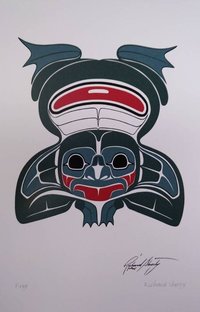 Frog by Richard Shorty Northern Tutchone Yukon Artist 6"x9" Art Card