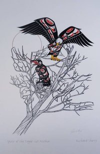 Spirit of the Eagle Lies Within by Richard Shorty Northern Tutchone Yukon Artist 6"x9" Art Card