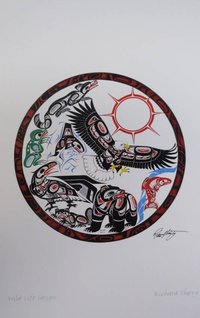Wild Life Design by Richard Shorty Northern Tutchone Yukon Artist 6"x9" Art Card