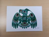 Eagle by Joe Wilson Salish Artist 6"x9" Art Card