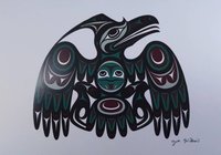 Raven by Joe Wilson Salish Artist 6"x9" Art Card