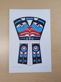 Copper Shield Design by Eric Parnell Haida Artist 6"x9" Art Card