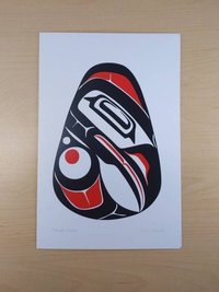 Haida Raven by Eric Parnell Haida Artist 6"x9" Art Card