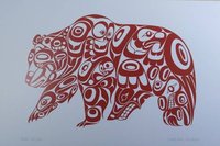 Bear Design by Jon Erickson Gitxsan Artist 6"x9" Art Card