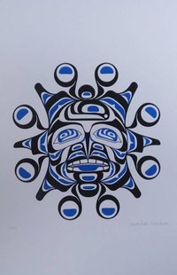 Sun by Jon Erickson Gitxsan Artist 6"x9" Art Card