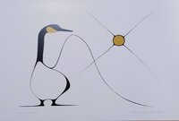Good Morning by Benjamin Chee Chee Ojibway Artist 6"x9" Art Card