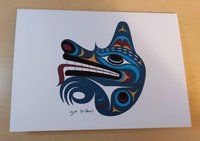 Wolf by Joe Wilson Salish Artist 6"x9" Art Card