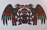Salish Welcoming by Joe Wilson Salish Artist 6"x9" Art Card