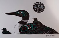 Loon by Joe Wilson Salish Artist 6"x9" Art Card