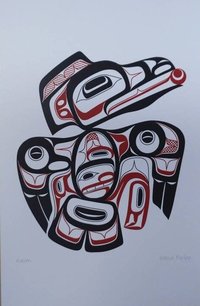 Raven by David Boxley Tsimshian Artist 6"x9" Art Card