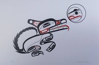 Wolf by David Boxley Tsimshian Artist 6"x9" Art Card