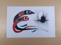 Raven and Eagle by Danny Dennis Tsimshian Artist 6"x9" Art Card