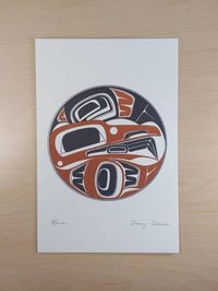 Raven by Danny Dennis Tsimshian Artist 6"x9" Art Card No. 3030