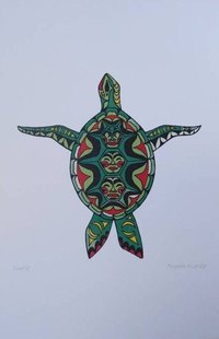 Turtle by Angela Kimble Coast Salish Artist 6"x9" Art Card