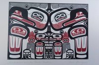 Thunderbirds and the Haida Masters by Carl Stromquist Salish Artist 6"x9" Art Card