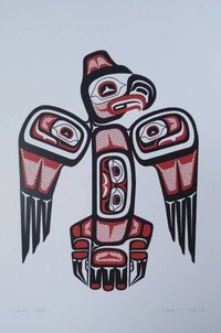 Stastos Eagle I by Lloyd Harsch Haida Artist 6"x9" Art Card