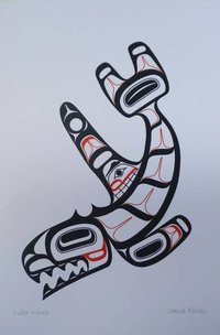 Killer Whale by David Boxley Tsimshian Artist 6"x9" Art Card No. 686