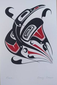 Raven by Danny Dennis Tsimshian Artist 6"x9" Art Card No. 3037