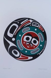 Raven Moon by Danny Dennis Tsimshian Artist 6"x9" Art Card