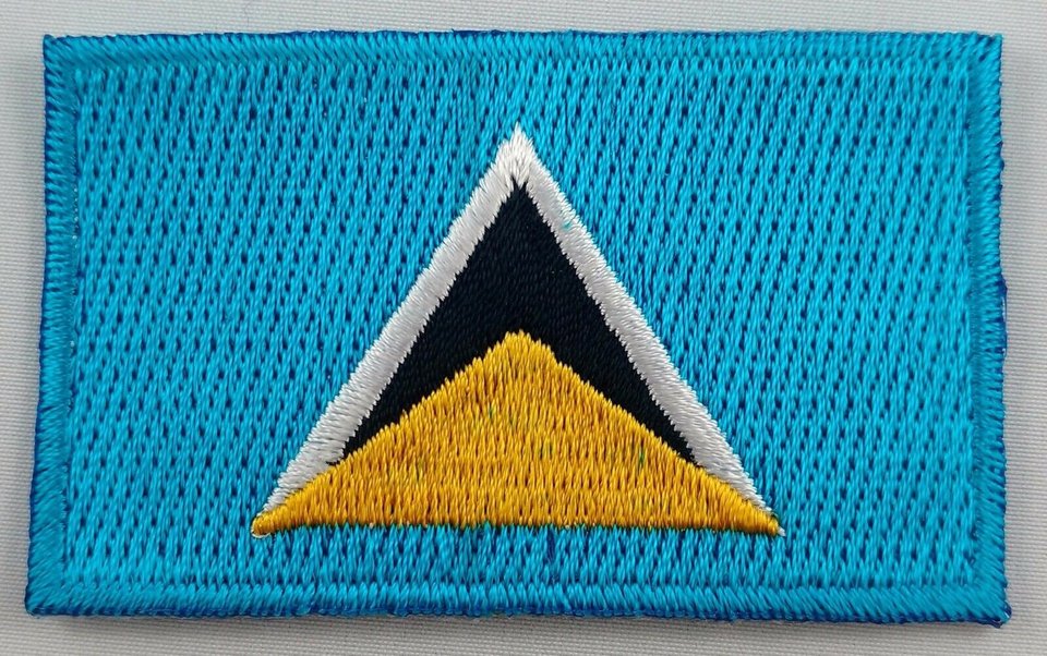 St. Lucia Saint Lucia Patch Embroidered Iron On Badge Applique Saint Lucian