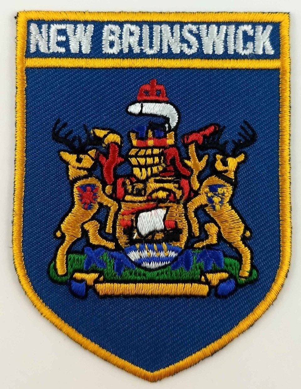 New Brunswick COA Coat of Arms Shield Crest Patch Embroidered Badge Iron On Sew On Canadian Province