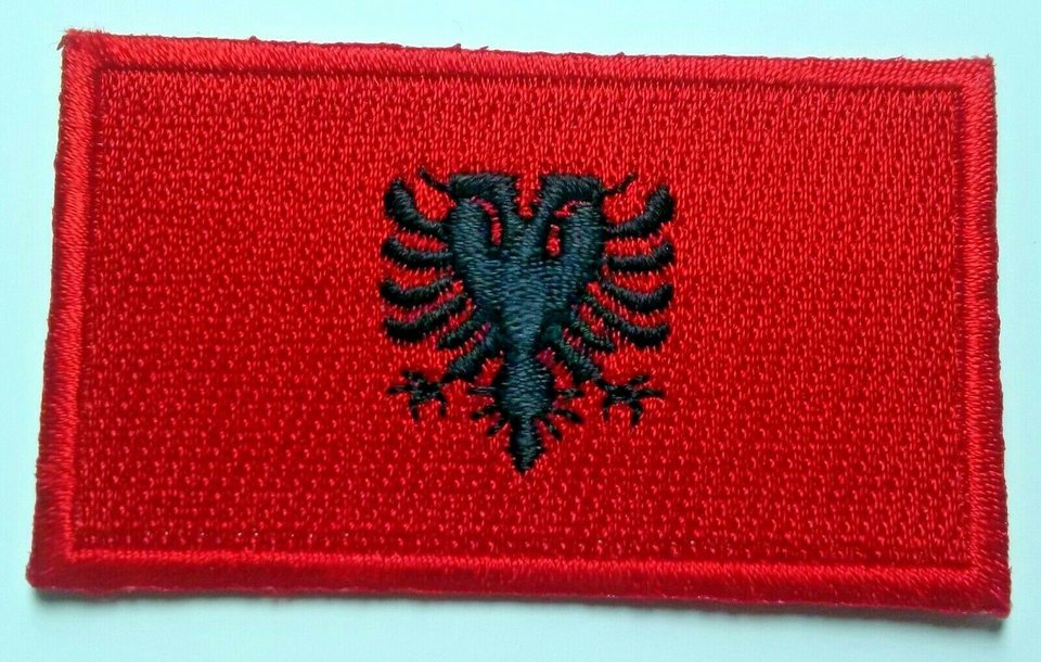 Albania Patch Embroidered Iron On Badge Applique Albanian