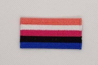 Gender Fluid LGBT Pride Flag Patch Embroidered Iron On Badge Applique C/P