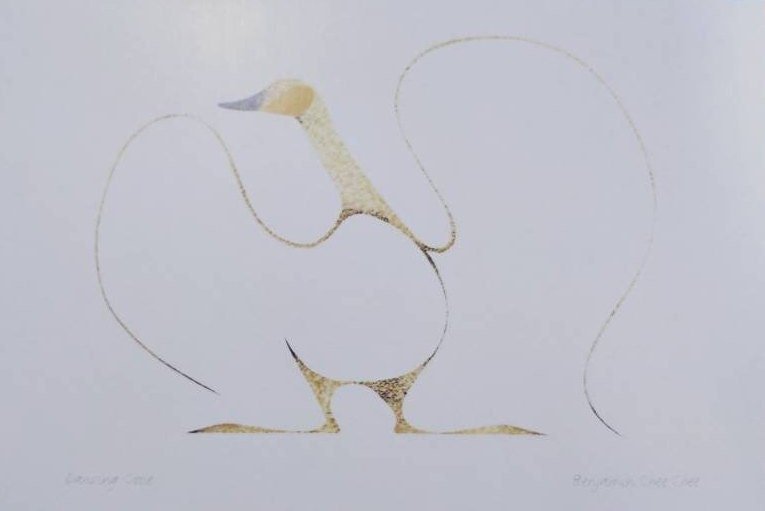 Dancing Goose by Benjamin Chee Chee Ojibway Artist 6"x9" Art Card