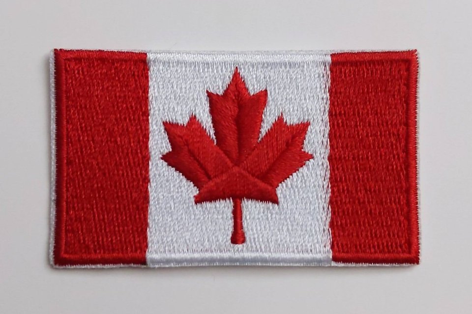 Canada Flag Patch Embroidered Iron On Applique Canadian