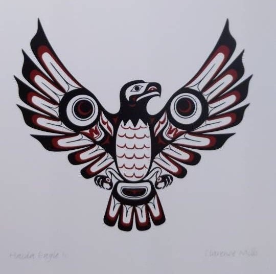 Haida Eagle II by Clarence Mills Haida Artist 6"x9" art card
