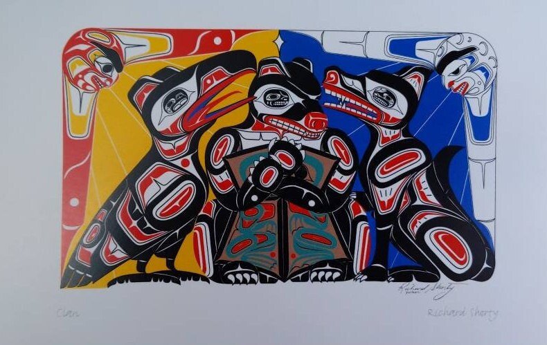 Clan by Richard Shorty Northern Tutchone Yukon Artist 6"x9" Art Card