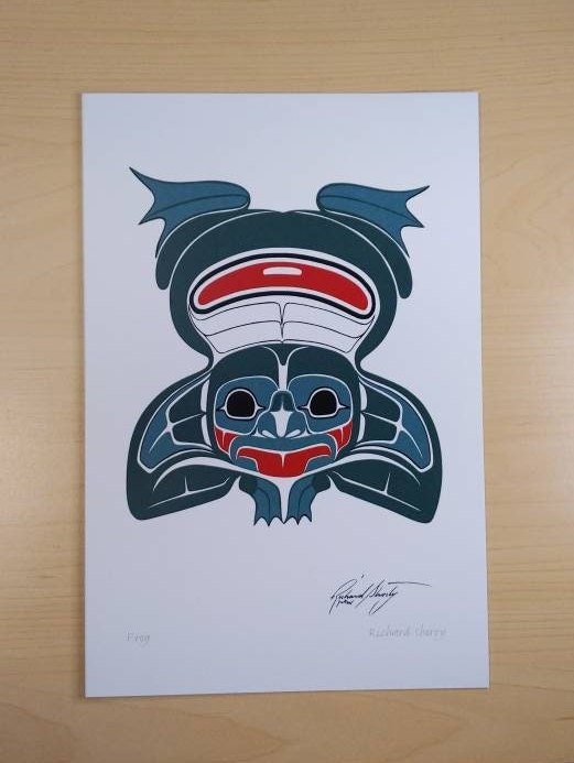 Frog by Richard Shorty Northern Tutchone Yukon Artist 6"x9" Art Card
