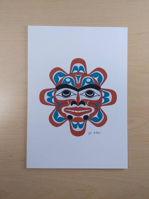Copper Sun by Joe Wilson Salish Artist 6"x9" Art Card