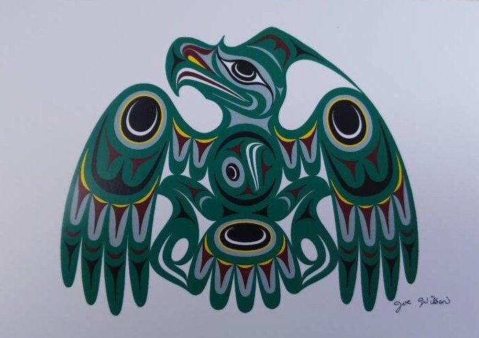 Eagle by Joe Wilson Salish Artist 6"x9" Art Card