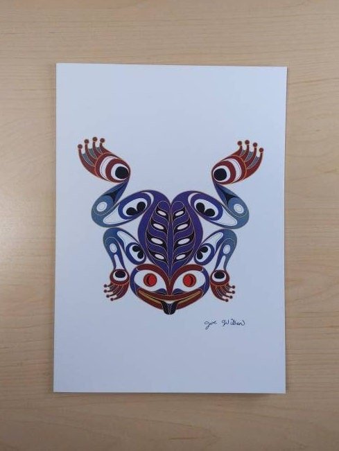 Frog by Joe Wilson Salish Artist 6"x9" Art Card