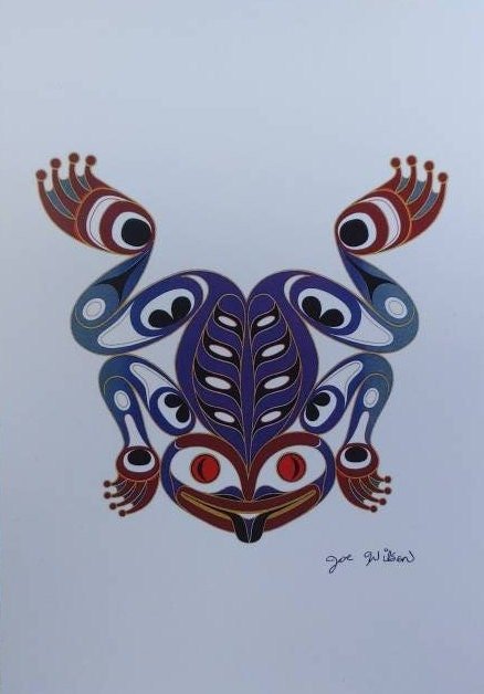 Frog by Joe Wilson Salish Artist 6"x9" Art Card