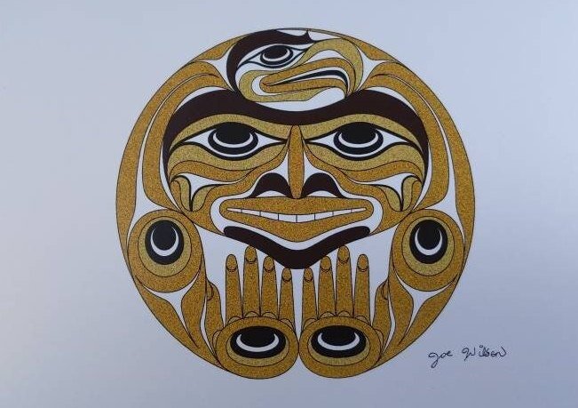 Thank You / Welcome by Joe Wilson Salish Artist 6"x9" Art Card