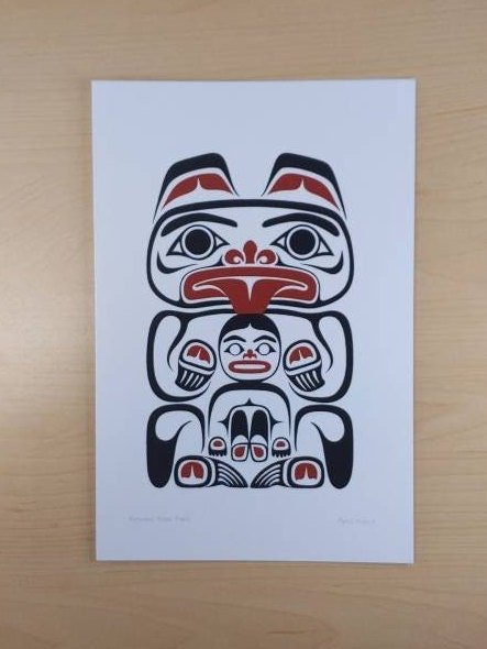 Between Bear Paws by April White Haida Artist 6"x9" Art Card