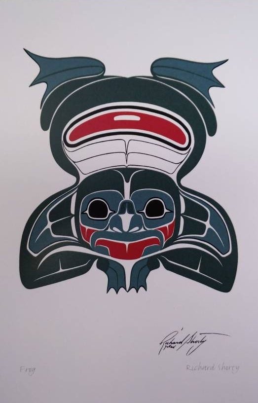 Frog by Richard Shorty Northern Tutchone Yukon Artist 6"x9" Art Card