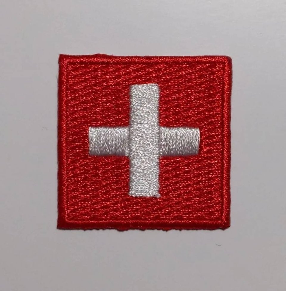 Switzerland Patch Embroidered Iron On Badge Applique Swiss