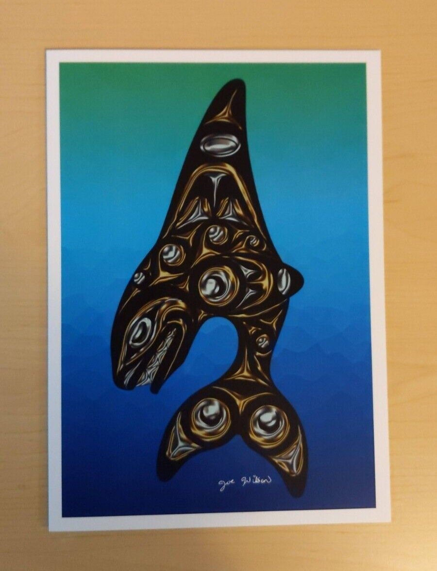 Orca Spirit by Joe Wilson Salish Artist 6"x9" Art Card